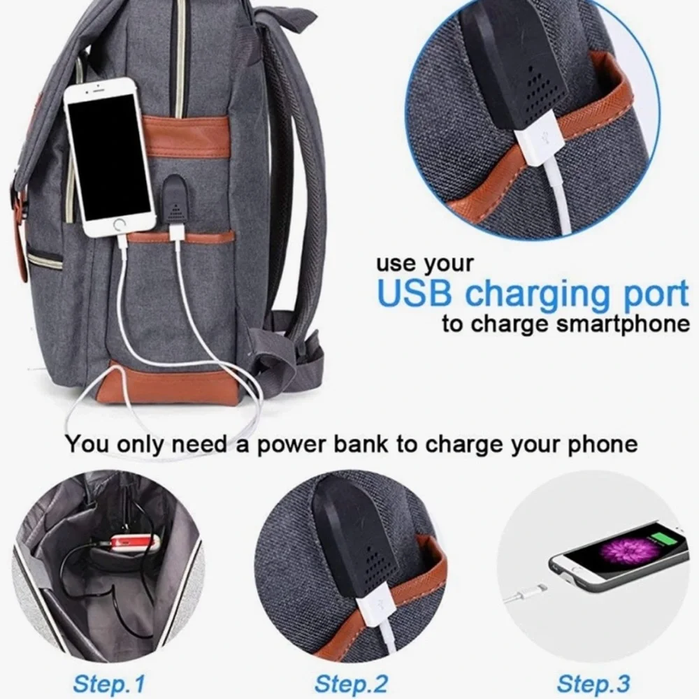 Like New Laptop Backpack with USB Charger and Charging Port
